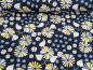 Preview: Reststück Baumwolljersey Florales Zauber Dunkelblau 50 x 150 cm